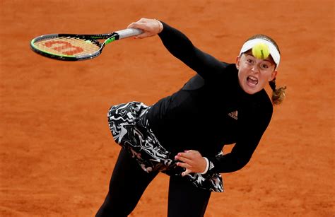 Following six breaks of serve, the first set went down to a tiebreak. "Want to Get Back There": Jelena Ostapenko Seeks Inspiration From Naomi Osaka at French Open ...