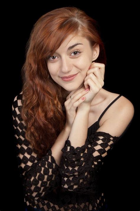 Beautiful Red Haired Girl At Age Of Nineteen Stock Photo Image Of