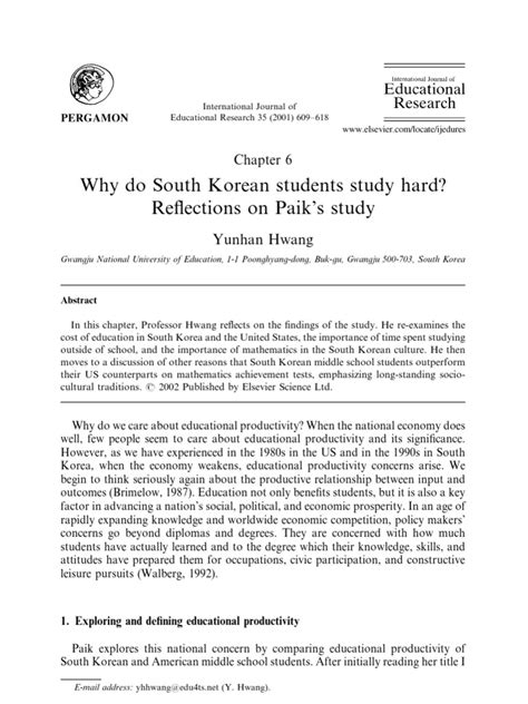 Why Do South Korean Students Study Hard Pdf South Korea World