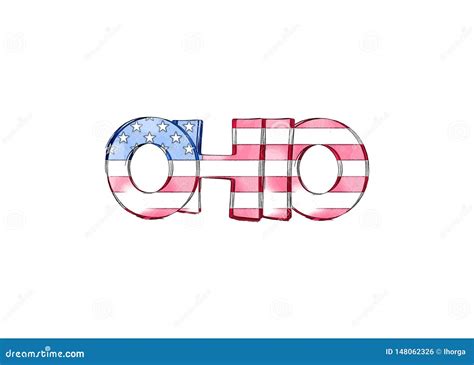 Ohio Isolated Usa State Names Stock Illustration Illustration Of
