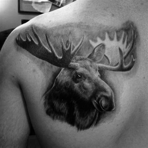 60 Moose Tattoo Designs For Men Antler Ink Ideas