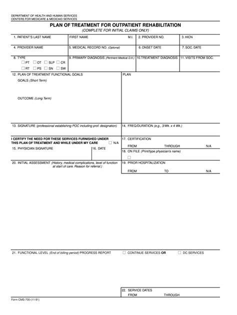 Cms 700 Form Fill Online Printable Fillable Blank Pdffiller