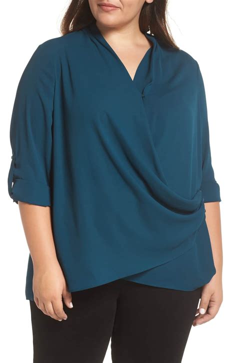 Andlayered Draped Wrap Top Plus Size Nordstrom Tops Draped Tunic