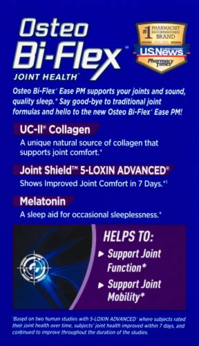 Osteo Bi Flex Joint Health Ease Pm Advanced Triple Action Melatonin