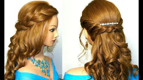 15 pretty prom hairstyles 2021: Curly prom hairstyle for medium long hair. Tutorial - YouTube
