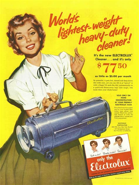 the advertisements of the 1950s tended to direct all products associated with domestic chores to