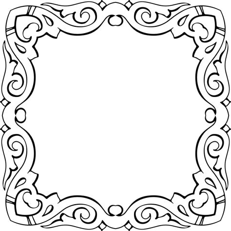 Vintage Calligraphic Flourish Frame Extrapolated 2 Openclipart