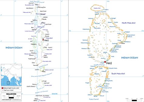 Maldives Map Political Worldometer