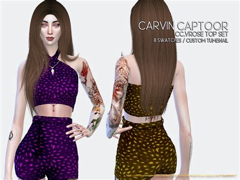 Vrose Top Set By Carvin Captoor At Tsr Sims 4 Updates