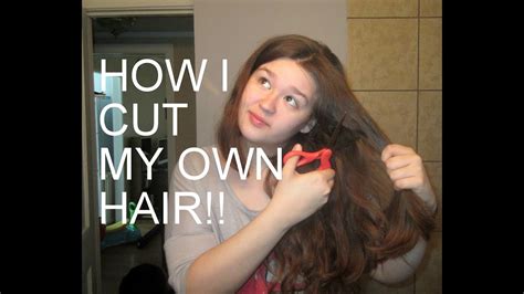 Pull your hair up into a loose ponytail and remove the first inch of hair around your hairline. HOW I CUT MY OWN HAIR! || The ponytail method - YouTube