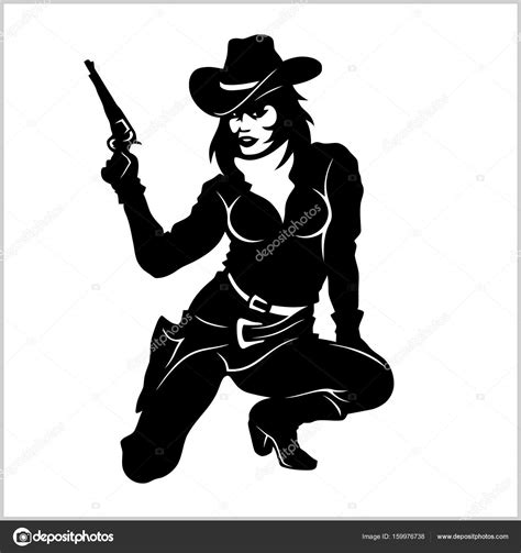 Pin Up Girl Sexy Cowgirl Stock Vector Image By ©digital Clipart 159976738