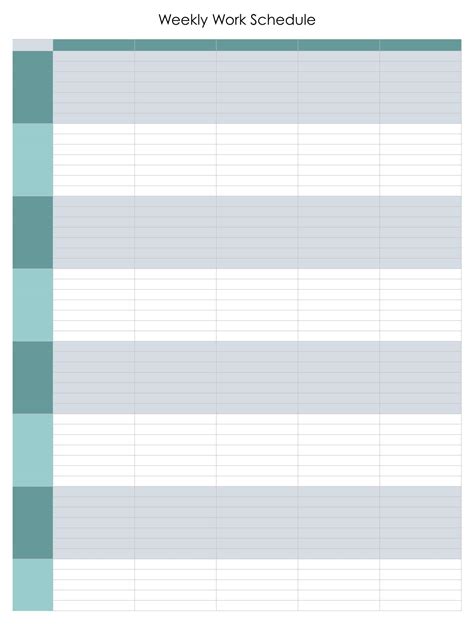 Free Blank Monthly Employee Schedule Bing