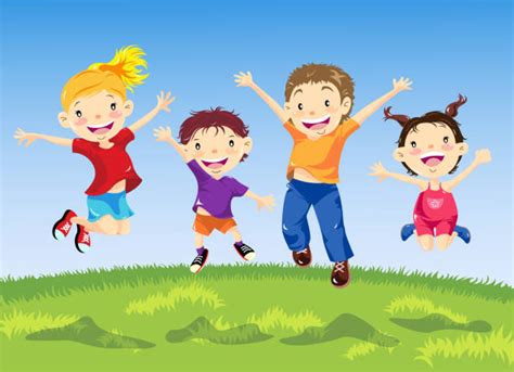 Kids Playing Outside Illustrations Royalty Free Vector Graphics And Clip