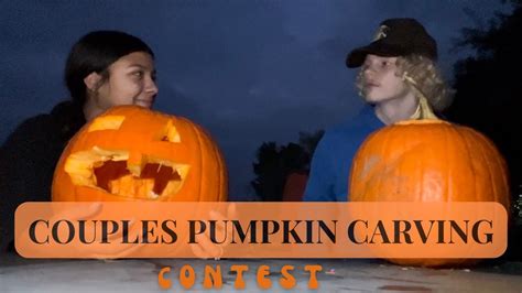 Couples Pumpkin Carving Contest Youtube