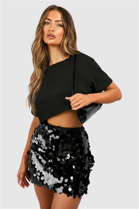 Sequin Velvet Short Skirt Ph
