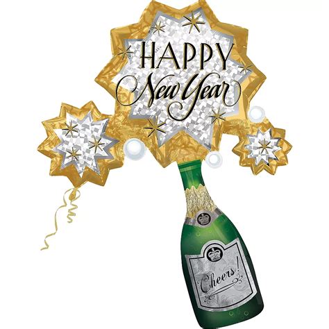 Champagne Burst Happy New Year Balloon 46in X 37in Party City