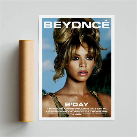 Beyonce Postersbeyonce Birthday Posteralbum Cover Etsy