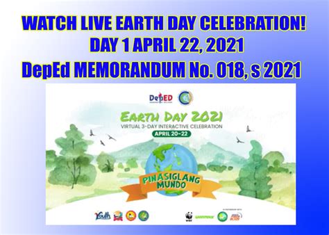 Watch Day 1 Deped Earth Day Celebration 2021 Live Stream
