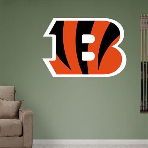 Cincinnati Bengals B Logo Wall Decal Shop Fathead For Cincinnati