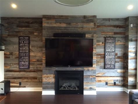 Reclaimed Weathered Wood Wood Planks Stikwood Accent Walls In