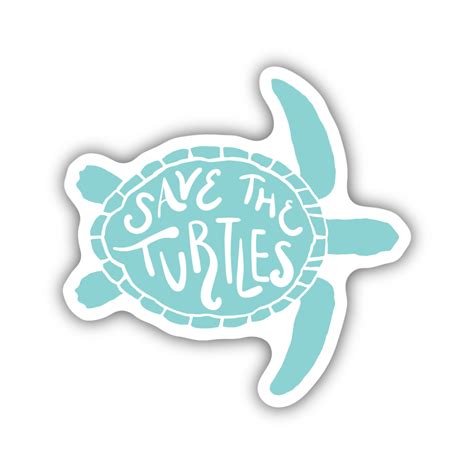 Save The Turtles Sticker Carolina Girls