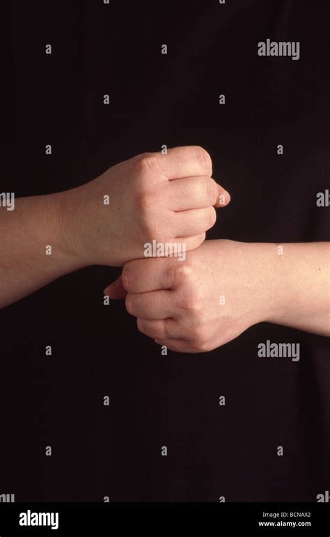 Sign Language Letter G Stock Photo Alamy