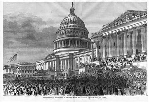 President Abraham Lincoln Second Inauguration At The Capital 1865 Abe