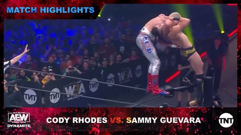 Cody Takes Down Sammy Guevara In The First Match Of Aew Dynamite Youtube