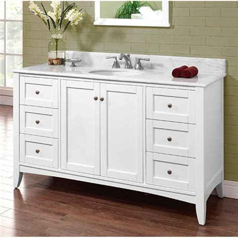 Fairmont Designs Shaker Americana 60 Single Bowl Vanity Polar White