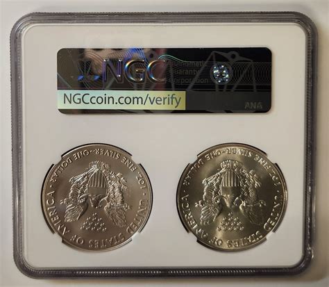 1986 And 2020 Silver Eagle Set Ngc Gem Unc Mercanti Signed Original Eagle