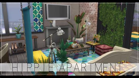 The Sims 4 Speed Build Hippie Apartment Youtube