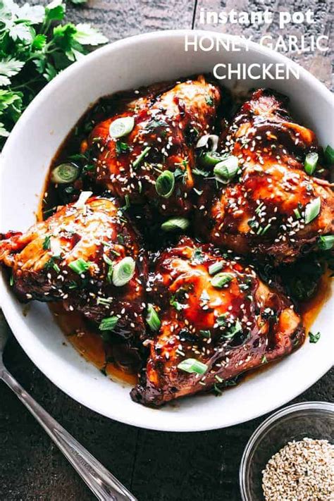 Select the manual/pressure cook, high pressure setting and set the time to nine minutes. Instant Pot Honey Garlic Chicken Thighs Recipe | Chicken ...