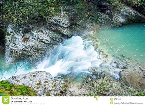 Waterfall In A Gorge Royalty Free Stock Image 60832540