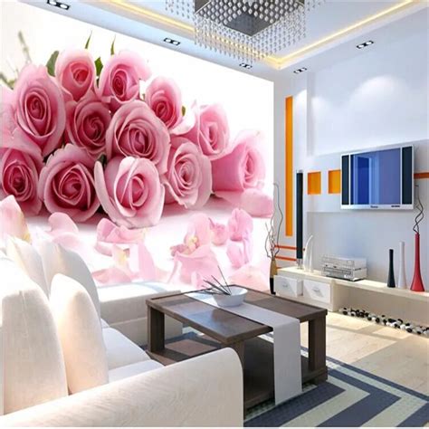 Buy Photo Wallpaper Romantic Painting Pink