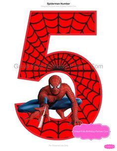 Spiderman appears for the first time in a 1962 comic book. SPIDERMAN PRINTABLE NUMBER 3 Centerpiece - Instant ...