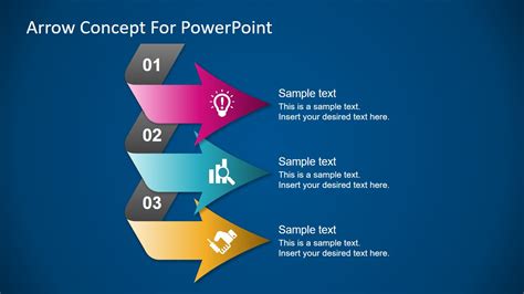 Steps Pointing Arrows Concept Powerpoint Diagram Slidemodel The Best