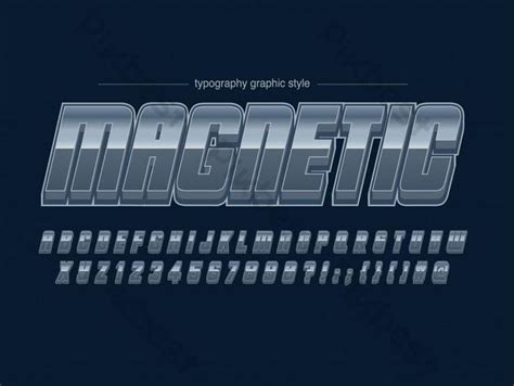 Chrome Metallic Sports Artistic Font Png Images Eps Free Download