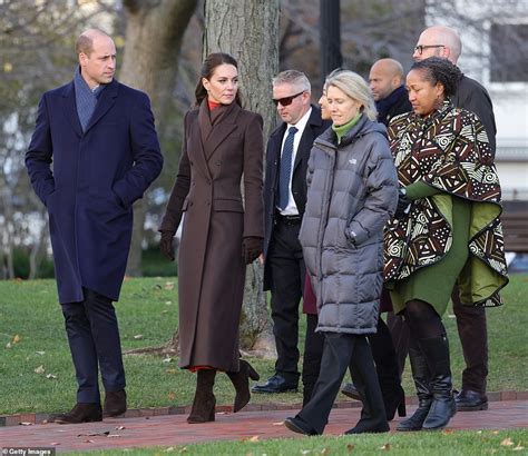Cold Front Prince And Princess Of Wales Bundle Up To Meet With Reverend Who Gave Lecture About