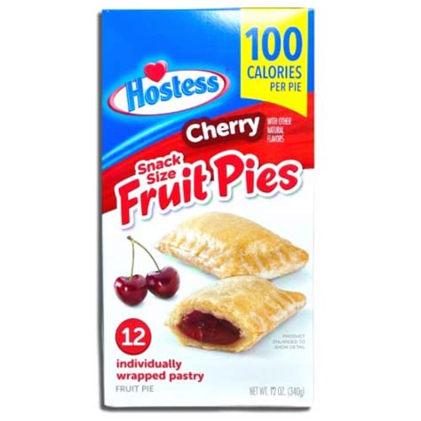 Snack Size 100 Calorie Mini Fruit Pies By Hostess 12 Count Box Apple And Cherry Combo Pac 1