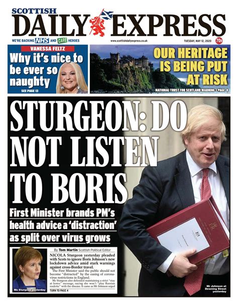 Scottish Daily Express May 12 2020 Newspaper Get Your Digital