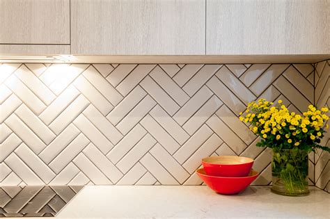 Logie Interiors Kitchen Design Splashback Detail Double Herringbone