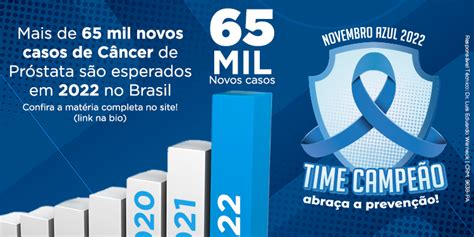 novembro azul mais de 65 mil novos casos de câncer próstata são esperados em 2022 no brasil