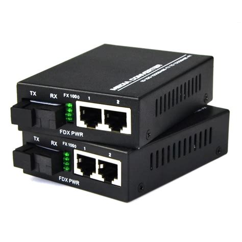1 Pair 101001000mbps Fiber Optic Ethernet Media Converter Gigabit