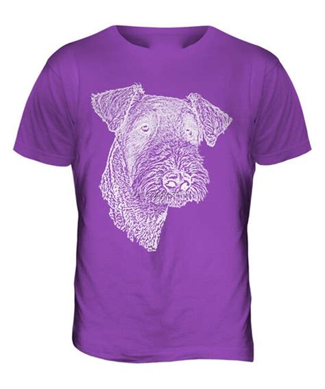 Airedale Terrier Sketch Mens Printed T Shirt Top Great T For Dog
