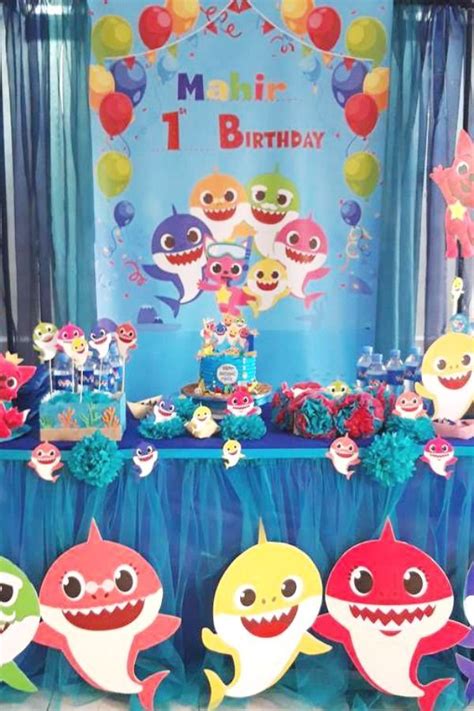 Baby Shark 1st Birthday Party | Boys 1st birthday party ideas, 1st