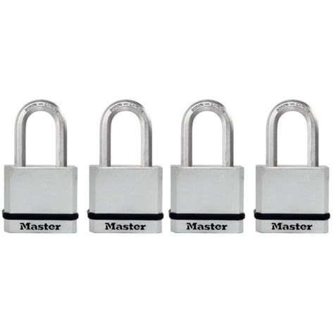 Master Lock 4 Pack Steel Keyed Padlock In The Padlocks Department At