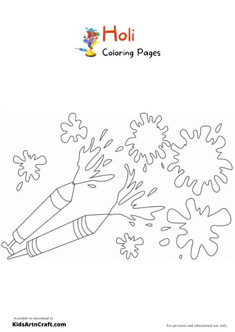 Holi Coloring Pages For Kids Free Printables Kids Art And Craft