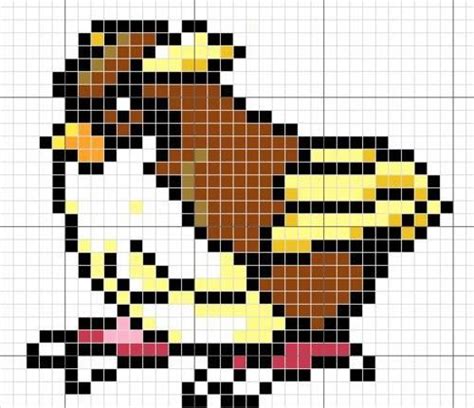 Pidgey Pokemon Chart Cross Stitch Embroidery Cross Stitch