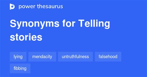 Telling Stories synonyms - 43 Words and Phrases for Telling Stories