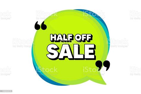 Half Off Sale Special Offer Price Sign Vector Stock Illustration